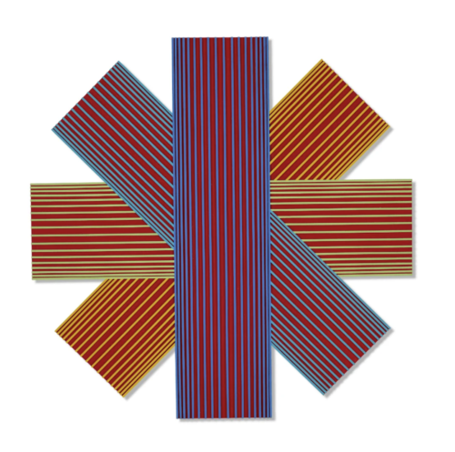 Richard Anuszkiewicz, Translumina – Blue to Yellow, 1989